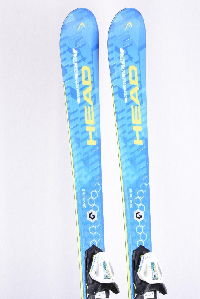 Skis 163 170 HEAD NATURAL INSTINCT, bleus, flancs, Carving, Enlèvement ou Envoi, Skis, Utilisé