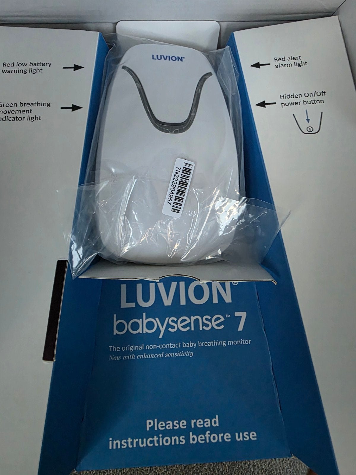 Luvion babysense 7 sensormatje, Ophalen