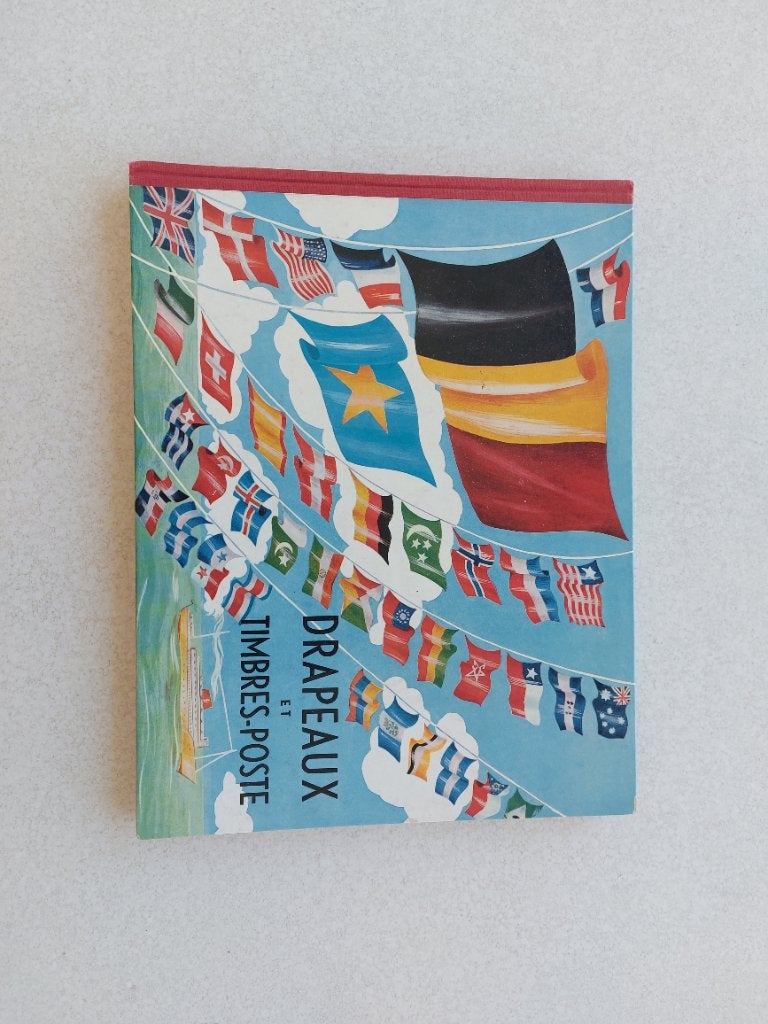 Boek drapeaux et timbres-poste, 2e helft jaren 1950, Overige gebieden, A. Blonk, Ophalen, Gelezen