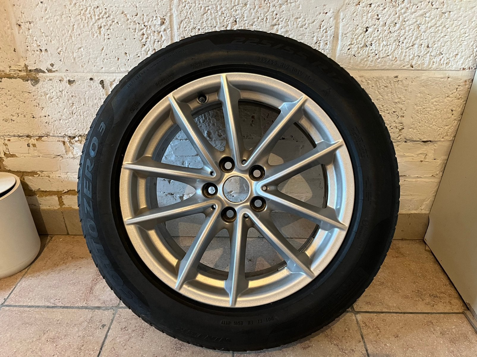 BMW velg met band 225/55/17, Auto-onderdelen, Banden en Velgen, Ophalen, 17 inch