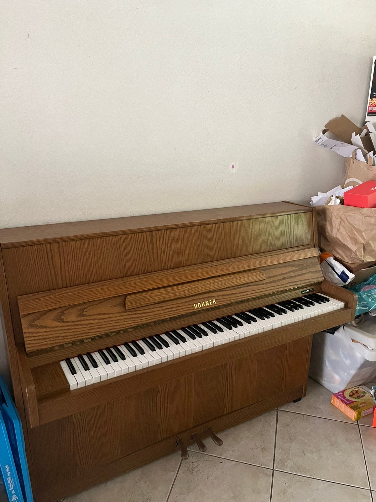 gratis ouderwetse piano, Brillant, Brun, Enlèvement, Utilisé