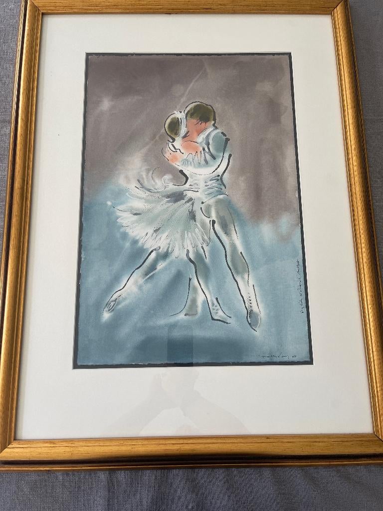 Aquarel op Arches papier - English National Ballet, Ophalen
