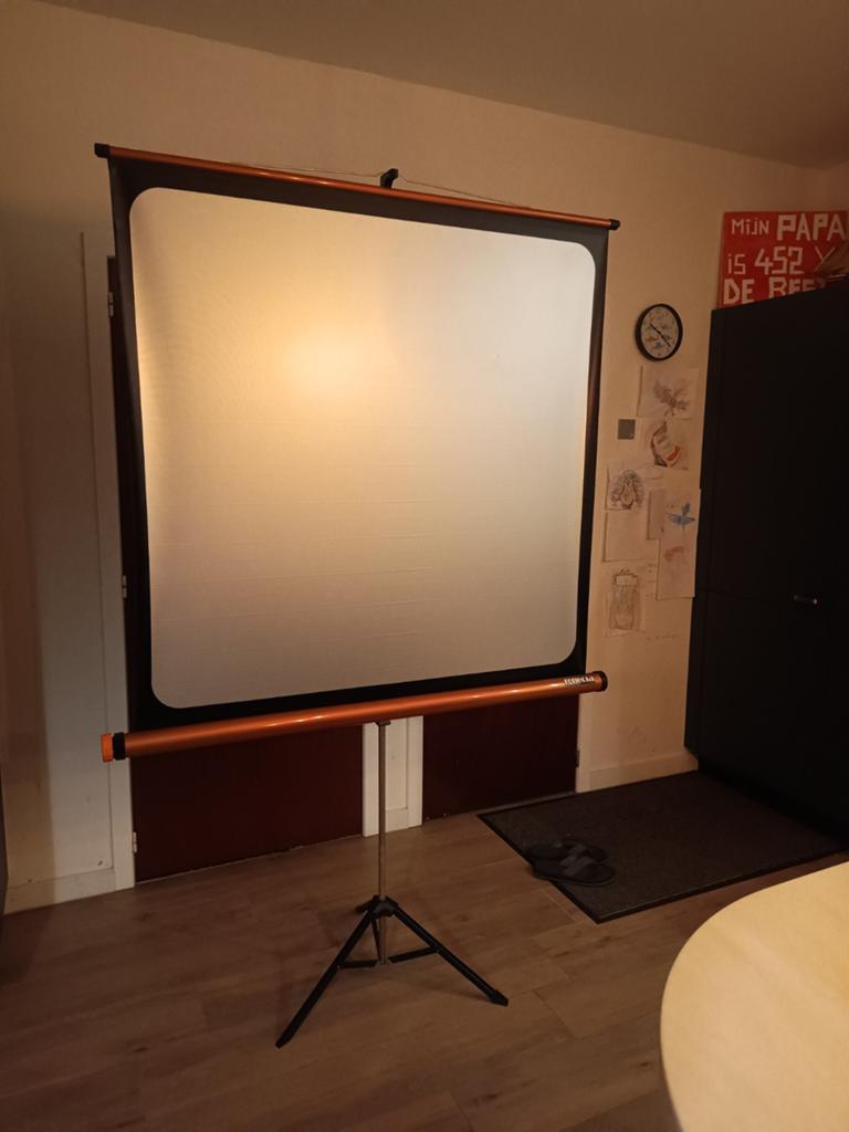 Projectiescherm Reflecta in uitstekende staat, TV, Hi-fi & Vidéo, Écrans de projection, Enlèvement
