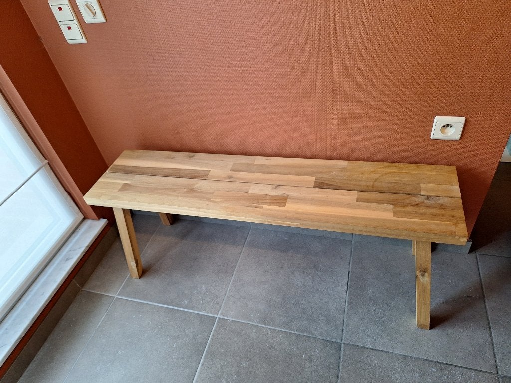 Bankje ikea hout, Ophalen, Gebruikt, Hout