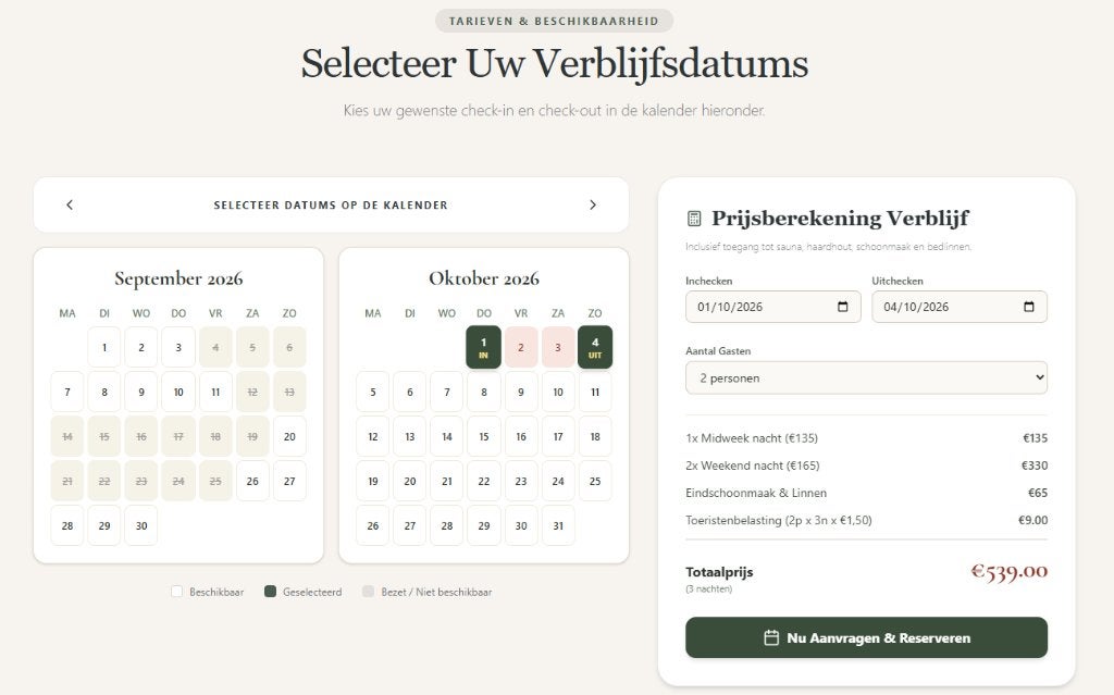 Nieuwe of vernieuwde website voor je vakantiehuis vanaf €300, Vakantie