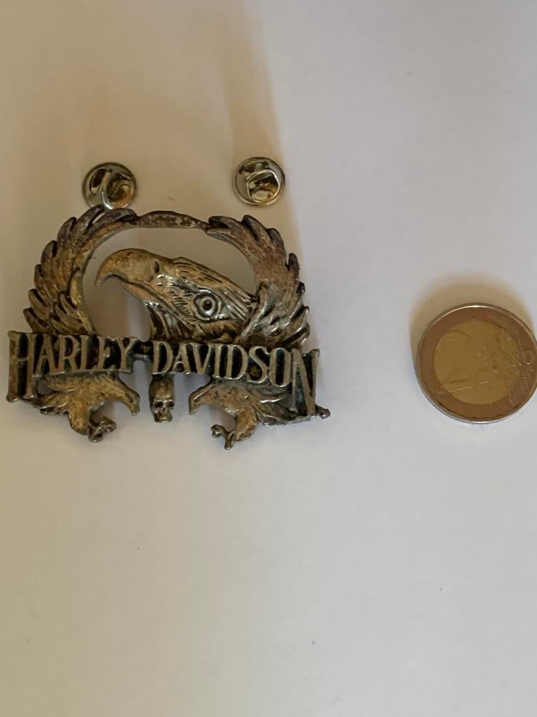 Grote retro pin van Harley-Davidson, Verzamelen, Ophalen of Verzenden, Zo goed als nieuw