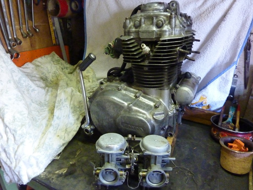HONDA CB 250 1975 MOTEUR AVEC CARBU, Motos, Enlèvement, Utilisé