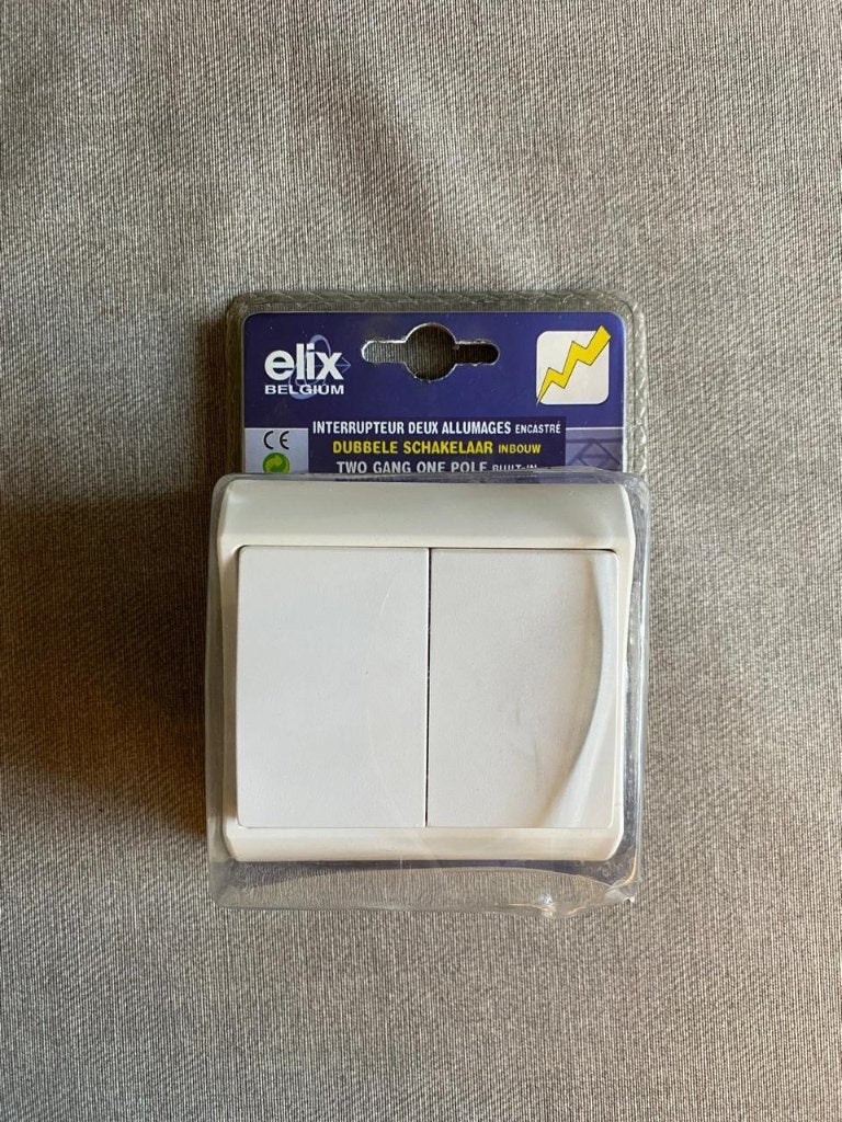 Interrupteur d'éclairage double. Élix, Enlèvement ou Envoi, Neuf