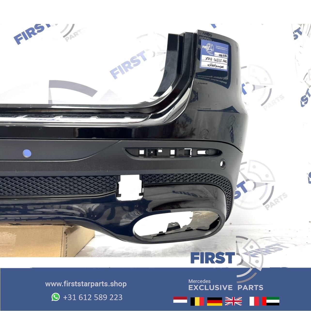 (X247) GLB 35 AMG ACHTERBUMPER + DIFFUSER ZWART origineel Me, Gebruikt, -, Ophalen of Verzenden, Achter