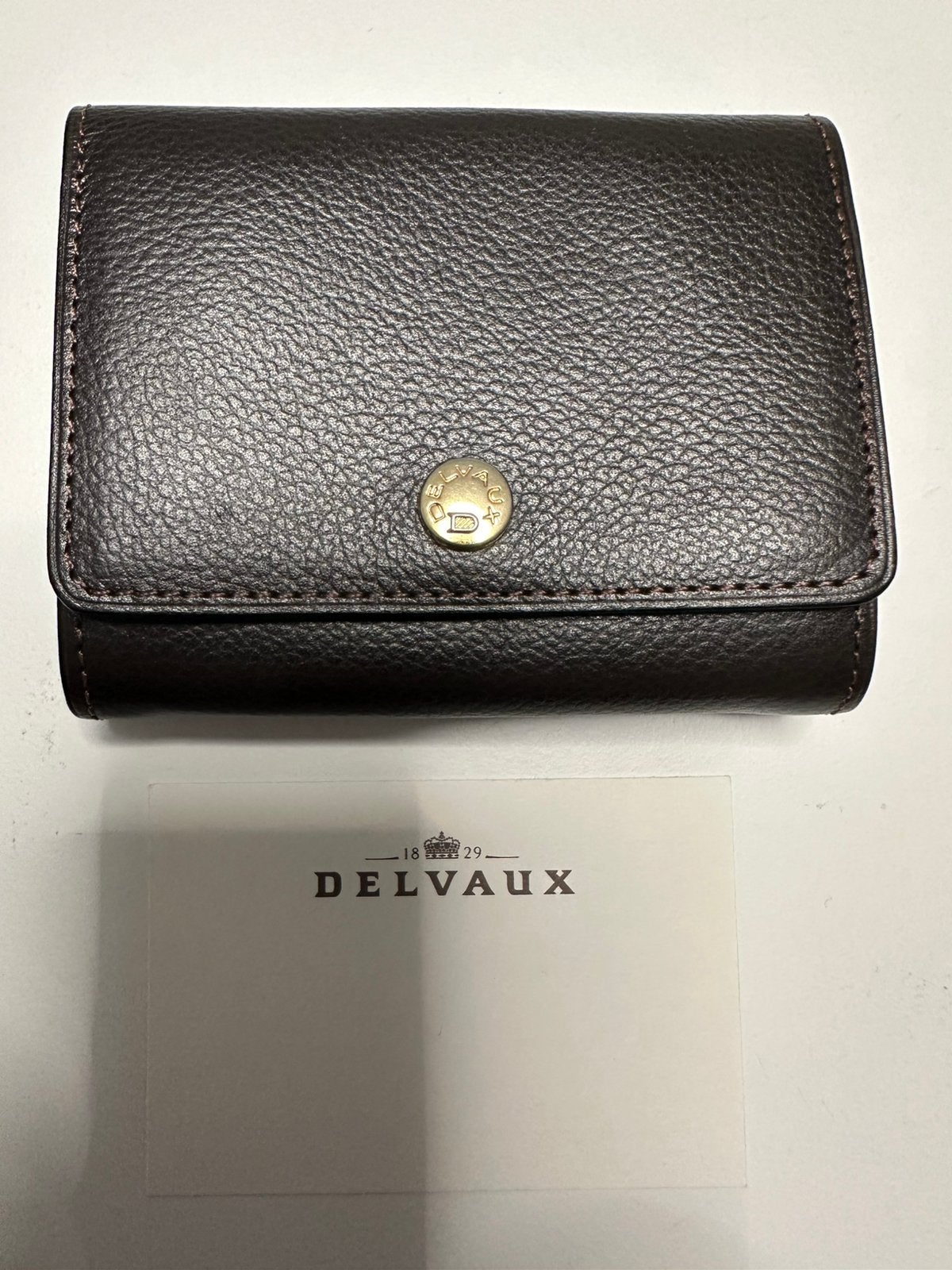 Geldbeugel Delvaux, Handtassen en Accessoires, Portemonnees, Overige merken, Bruin, Ophalen of Verzenden, Zo goed als nieuw
