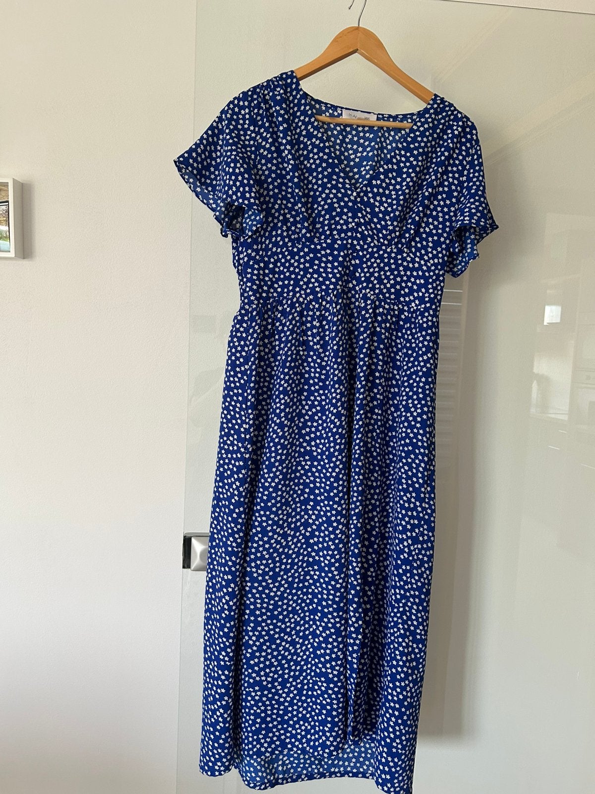 Robe  bleu taille M,L bleu a pois, Taille 42/44 (L), Enlèvement ou Envoi, Porté, Bleu