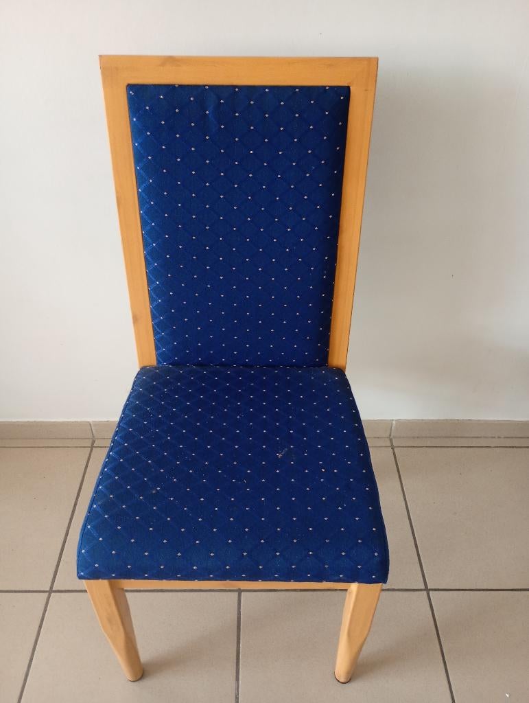 6 Stoelen Aluminium frame houtlook, Huis en Inrichting, Stoelen, Ophalen, Gebruikt, Overige kleuren, Metaal