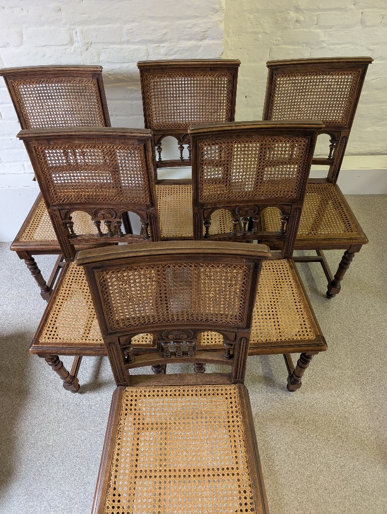 Lot de 6 chaises – style Henri II / Renaissance, Henri II / Renaissance, Brun, Enlèvement, Utilisé