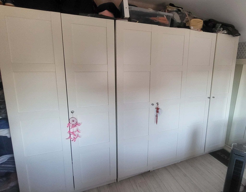 Garde robe, 200 à 250 cm, Utilisé, Autres matériaux, Avec tiroir(s)