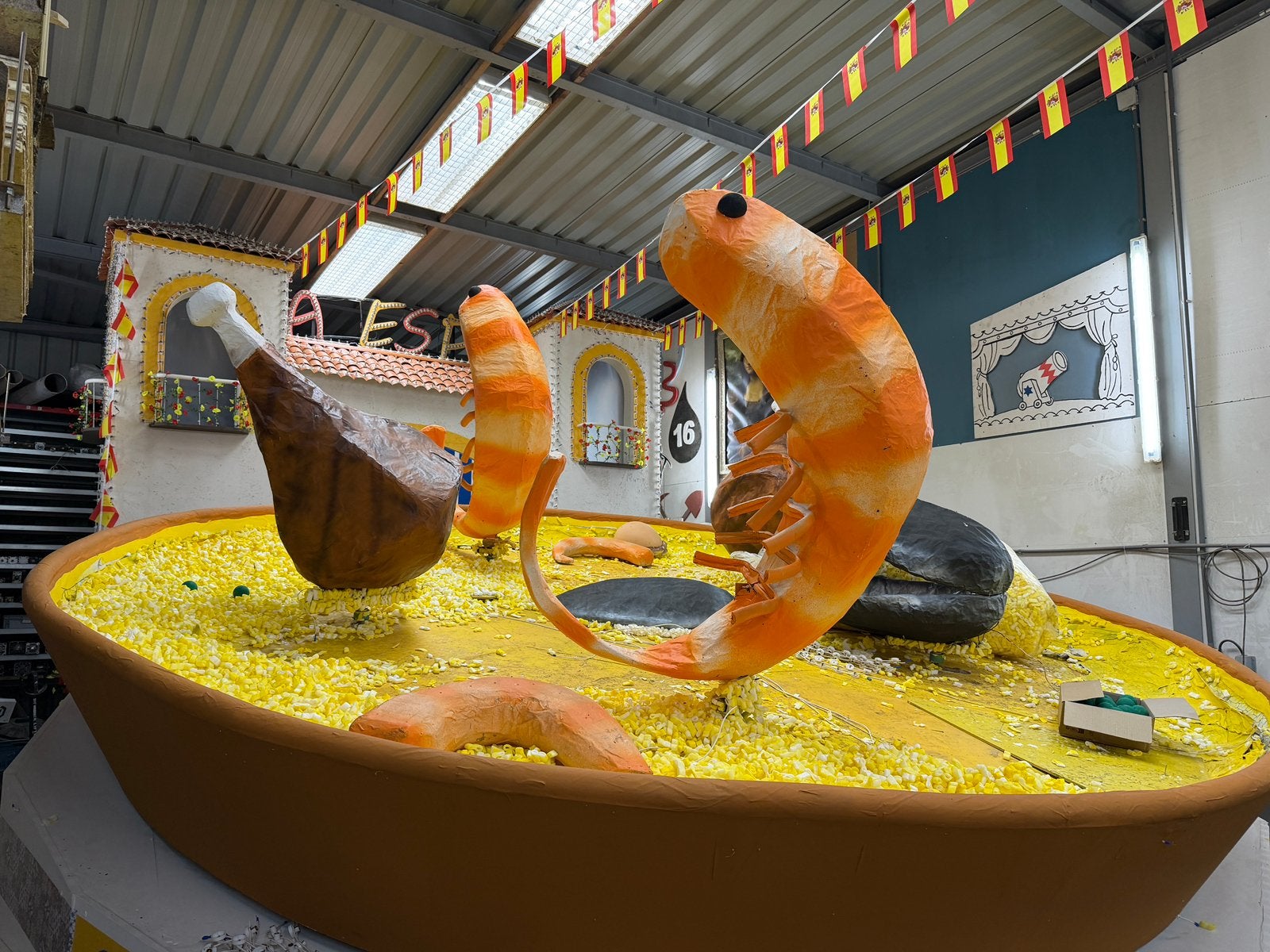 Scampi, kippenbil, mosselen, gamba voor carnaval, Ophalen, Nieuw, Versiering