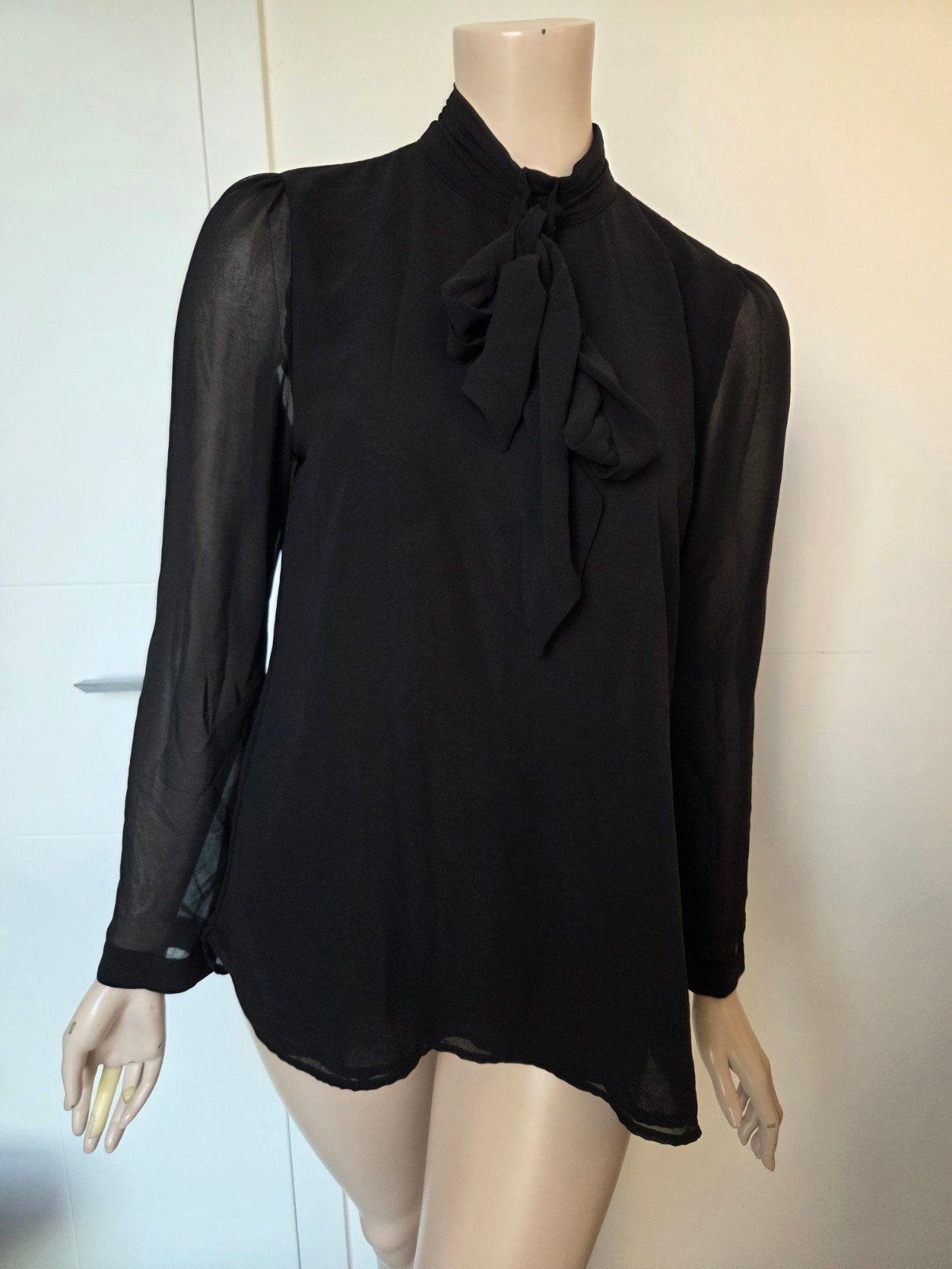 Zwarte blouse Zara Trafaluc maat L, Ophalen of Verzenden, Maat 42/44 (L)
