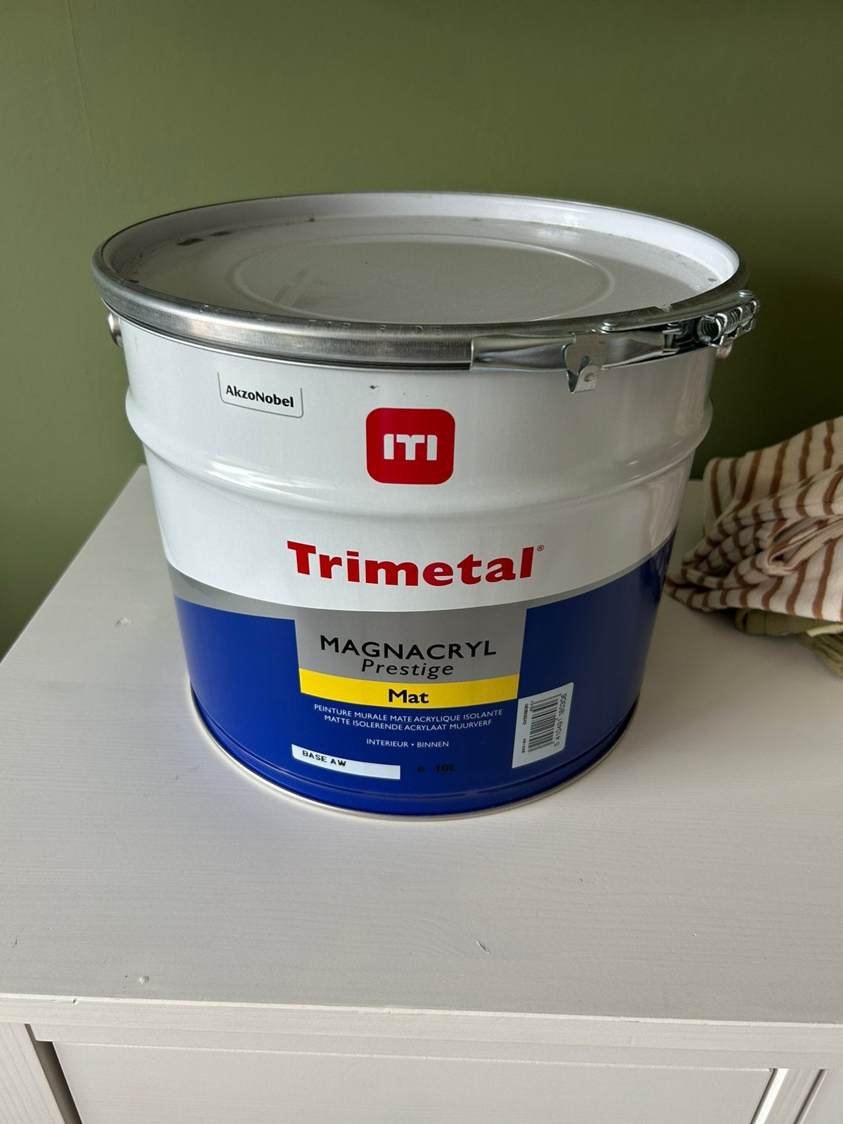 Trimetal Magnacryl prestige mat wit Ral 9010, Bricolage & Construction, Peinture, Vernis & Laque, Neuf, 10 à 15 litres, Enlèvement