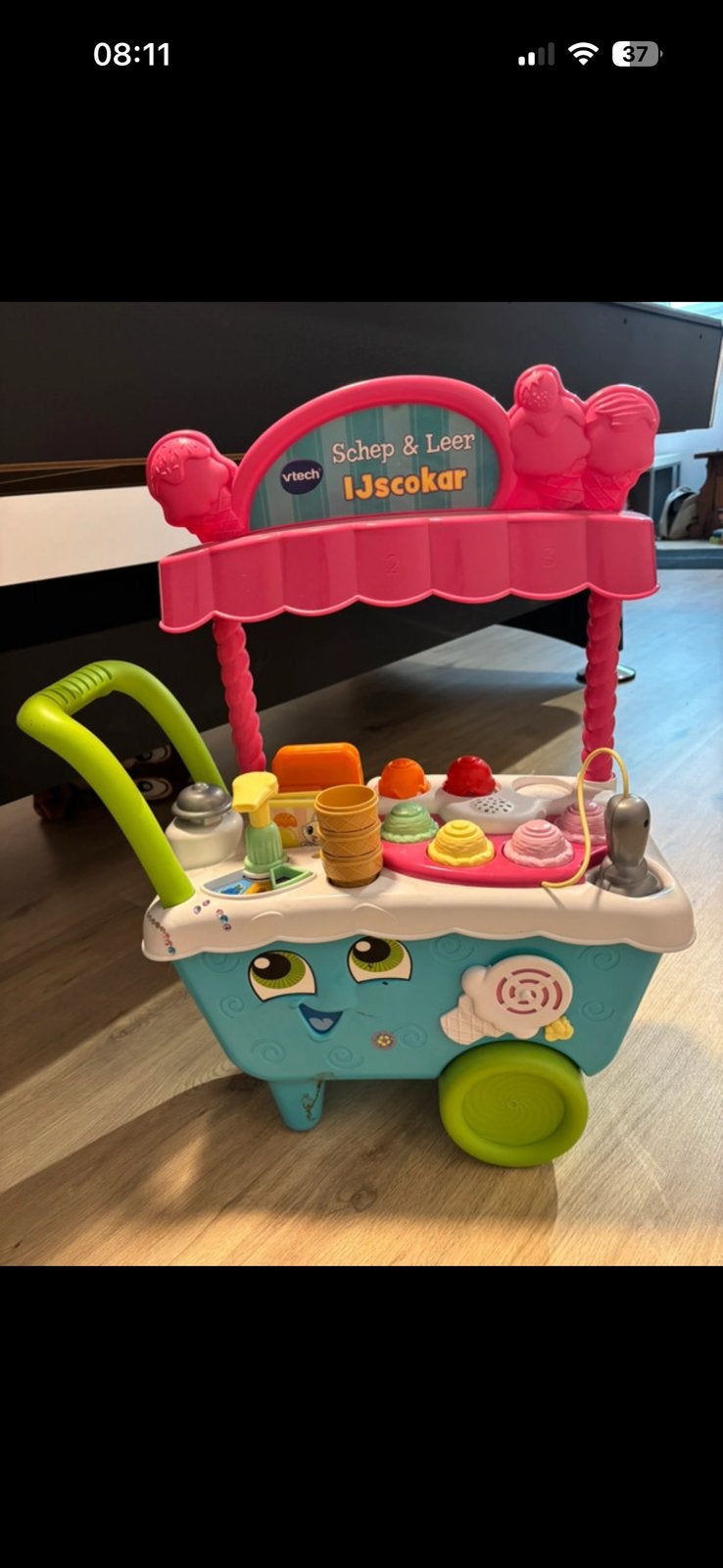 Vtech schep & leer ijscokar, Ophalen, Zo goed als nieuw