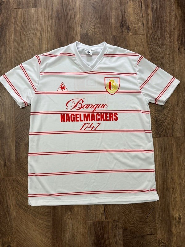 Maillot rétro St Liège le coq sportif Reproducti ! 50€, Autres tailles, Blanc, Le coq sportif, Envoi