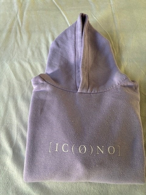 Icono paarse hoodie maat S / unisexe, Ophalen, Paars, Icono, Gedragen