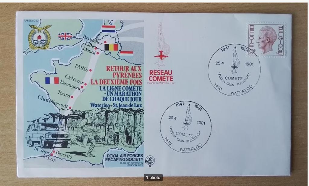 ENVELOPPE COMMEMORATIVE "RESEAU COMETE", Timbres & Monnaies, Lettres & Enveloppes | Étranger, Enlèvement ou Envoi, Enveloppe