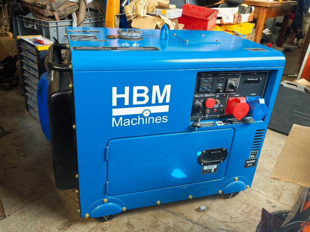 HBM Silent Diesel Generator/aggregaat, Bricolage & Construction, Enlèvement, Neuf, 5 à 10 kVA, Huile diesel