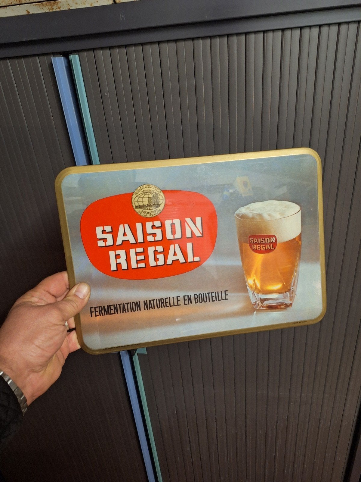 plaque vintage saison regal bière.tb état, Enlèvement ou Envoi