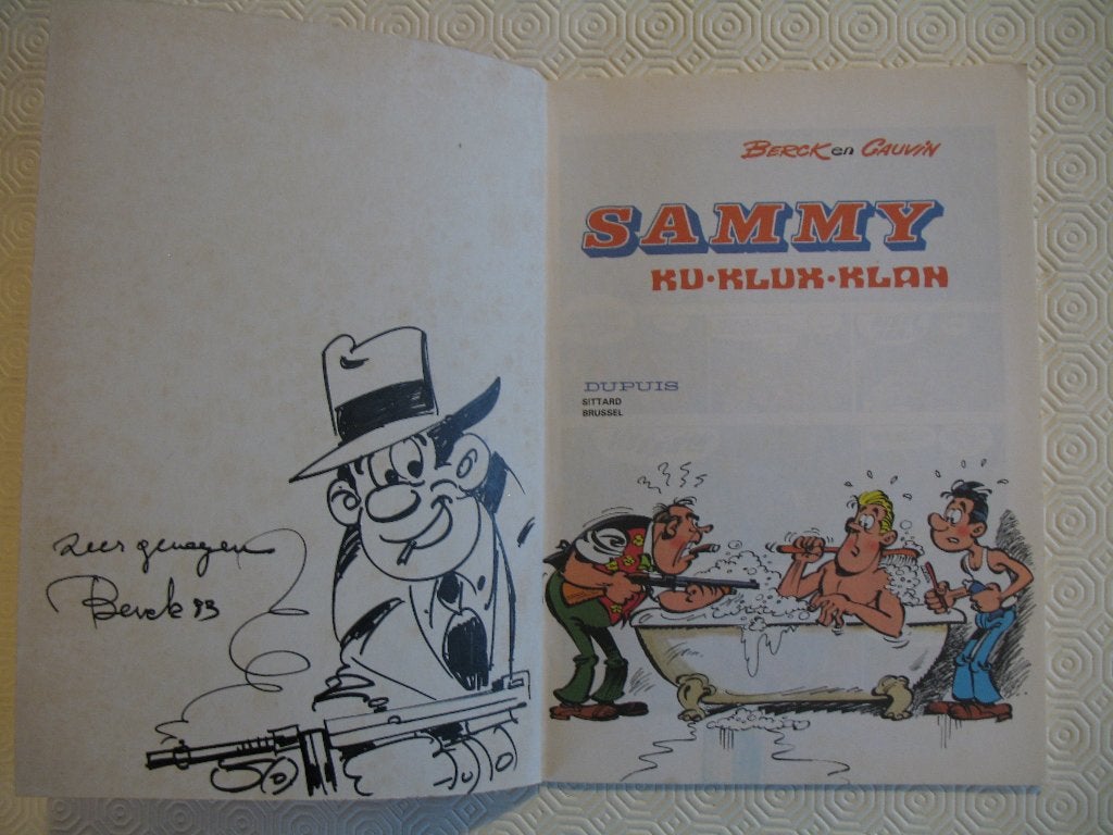 Sammy, nr 16, Ku.Kluk.Klan. met dedicace, 1ste druk, Une BD, Enlèvement ou Envoi, Comme neuf