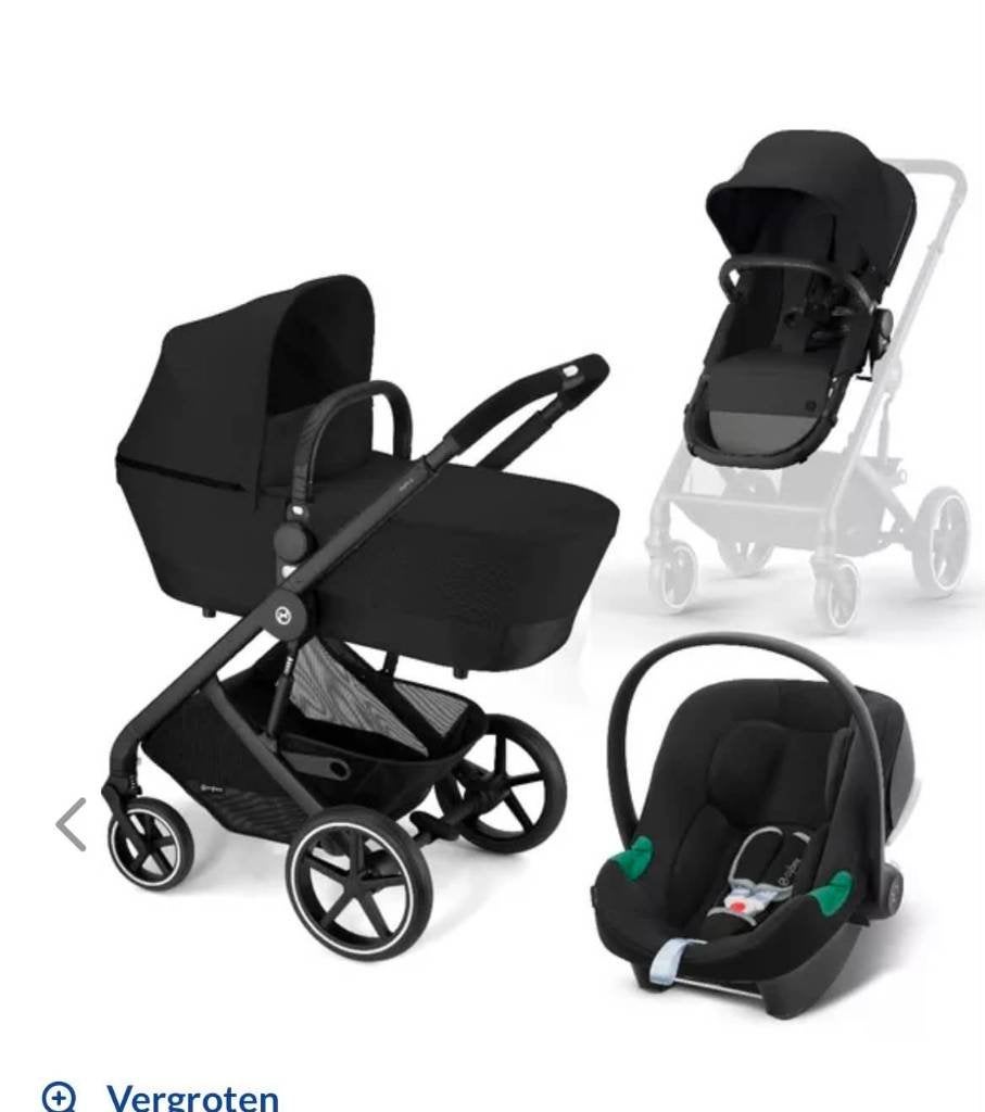 Trio Pack poussette Cybex noir, Enfants & Bébés, Enlèvement, Neuf, Poussette combi, Autres marques
