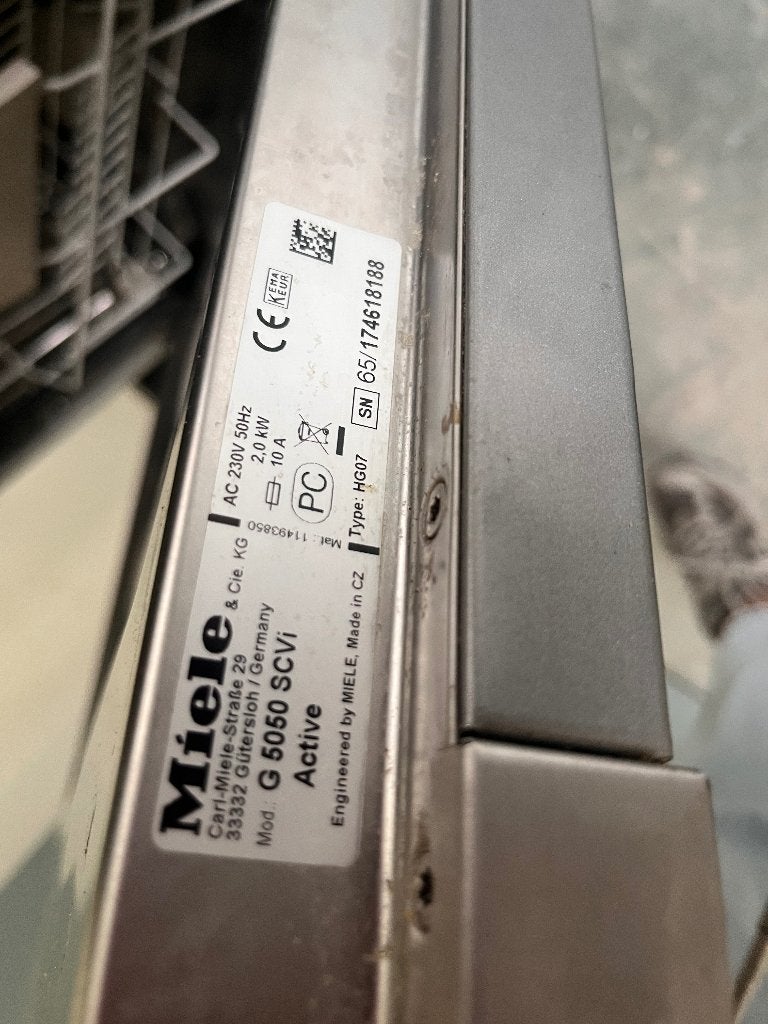 Afwasmachine Miele ( inbouw), Ophalen, Gebruikt, Inbouw