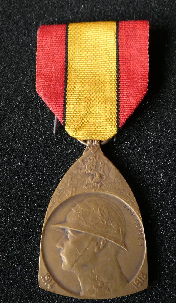 Herdenkingsmedaille 14-18, Verzamelen, Militaria | Algemeen, Ophalen of Verzenden, Landmacht, Lintje, Medaille of Wings
