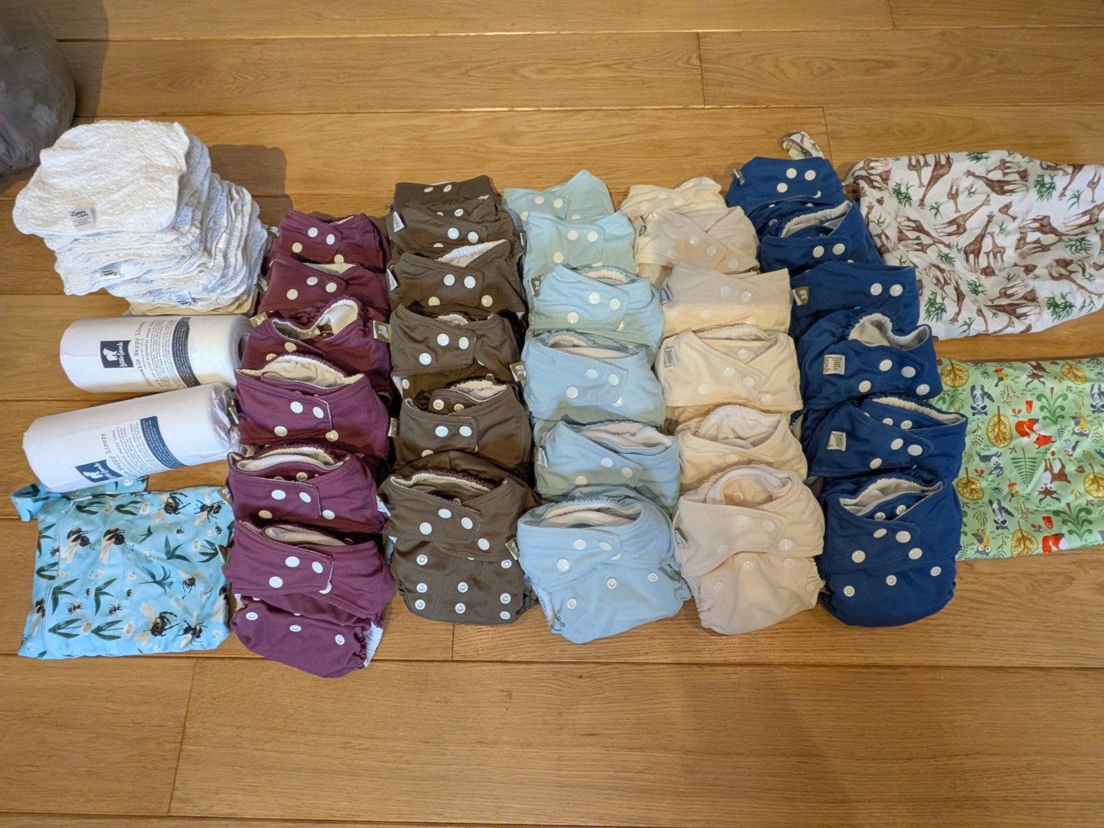 30 wasbare luiers Little Lamb + benodigdheden, Kinderen en Baby's, Ophalen, Zo goed als nieuw, Little lamb, Jongetje of Meisje