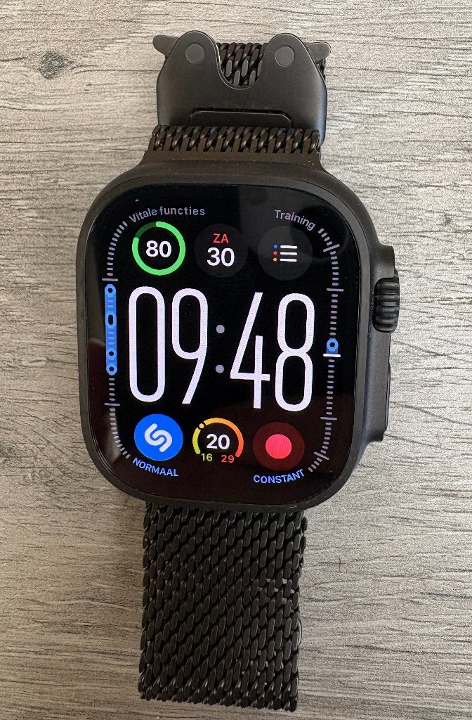 Apple Watch Ultra 2 4G 49mm Zwart Trail Band S/M als NIEUW, Bijoux, Sacs & Beauté, Apple Watch, IOS, Comme neuf, Enlèvement