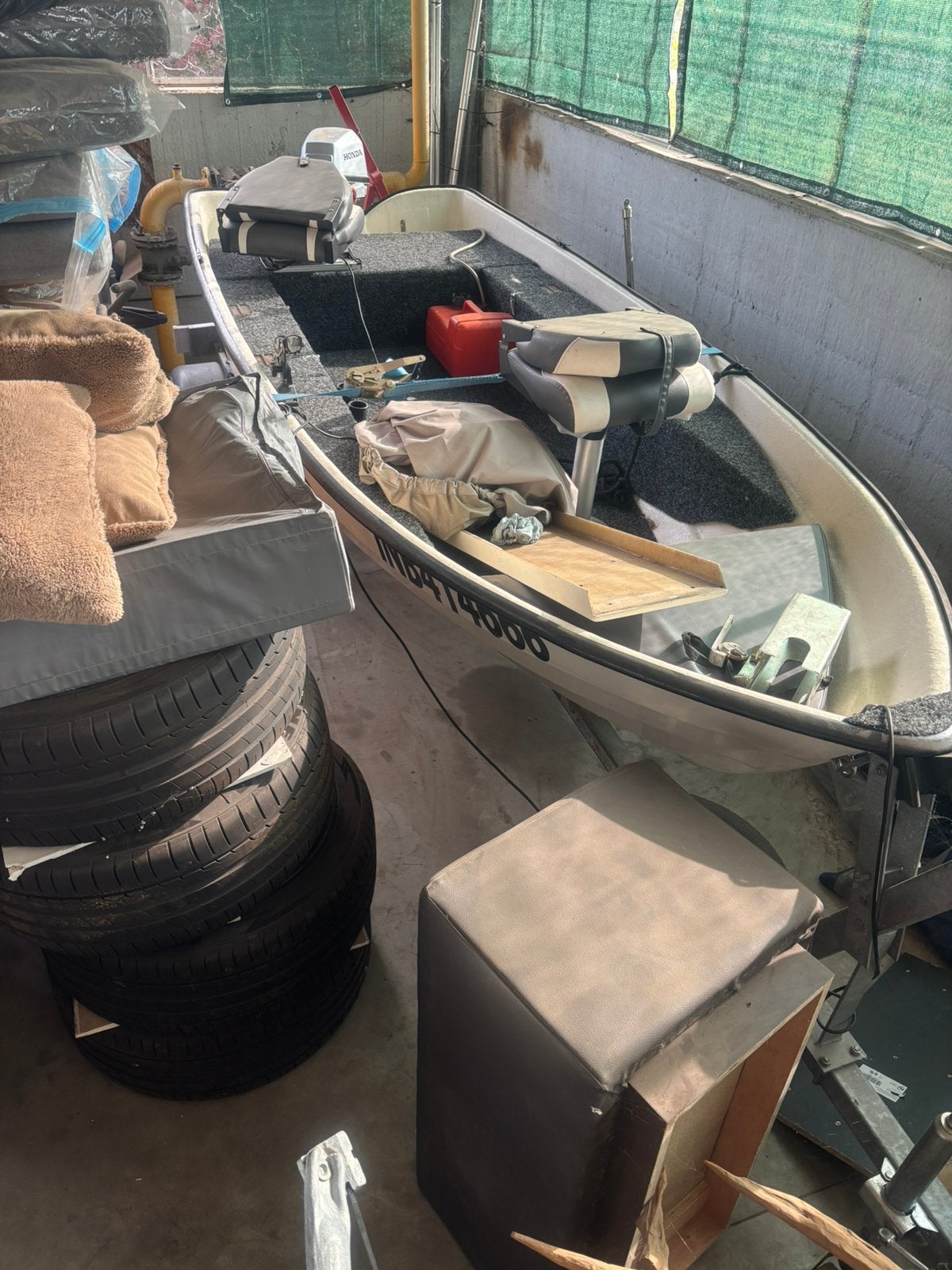 Super koop visserboot nieuwstaat nieuw moter alles !!!!, Watersport en Boten, Ophalen, Zo goed als nieuw, Afdekzeil