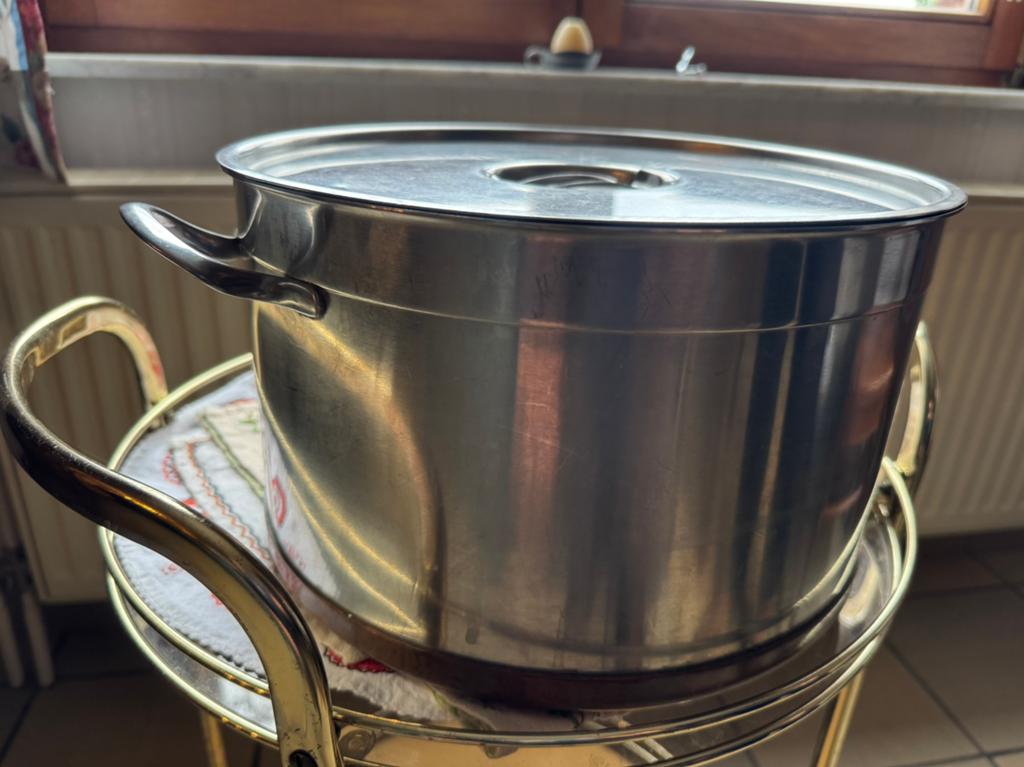 Grande casserole/ marmite en inox de qualite, Inox, Plaque céramique, Enlèvement, Utilisé