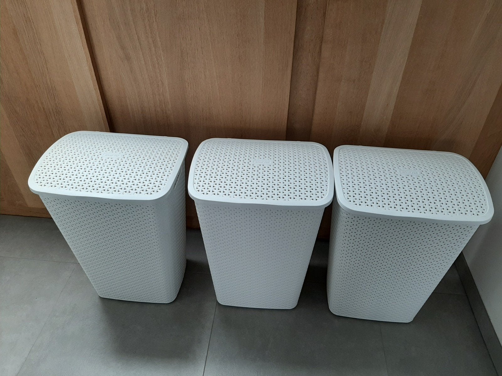 Set nieuwe witte wasmanden Curver, Ophalen, Nieuw, Wit, Overige merken