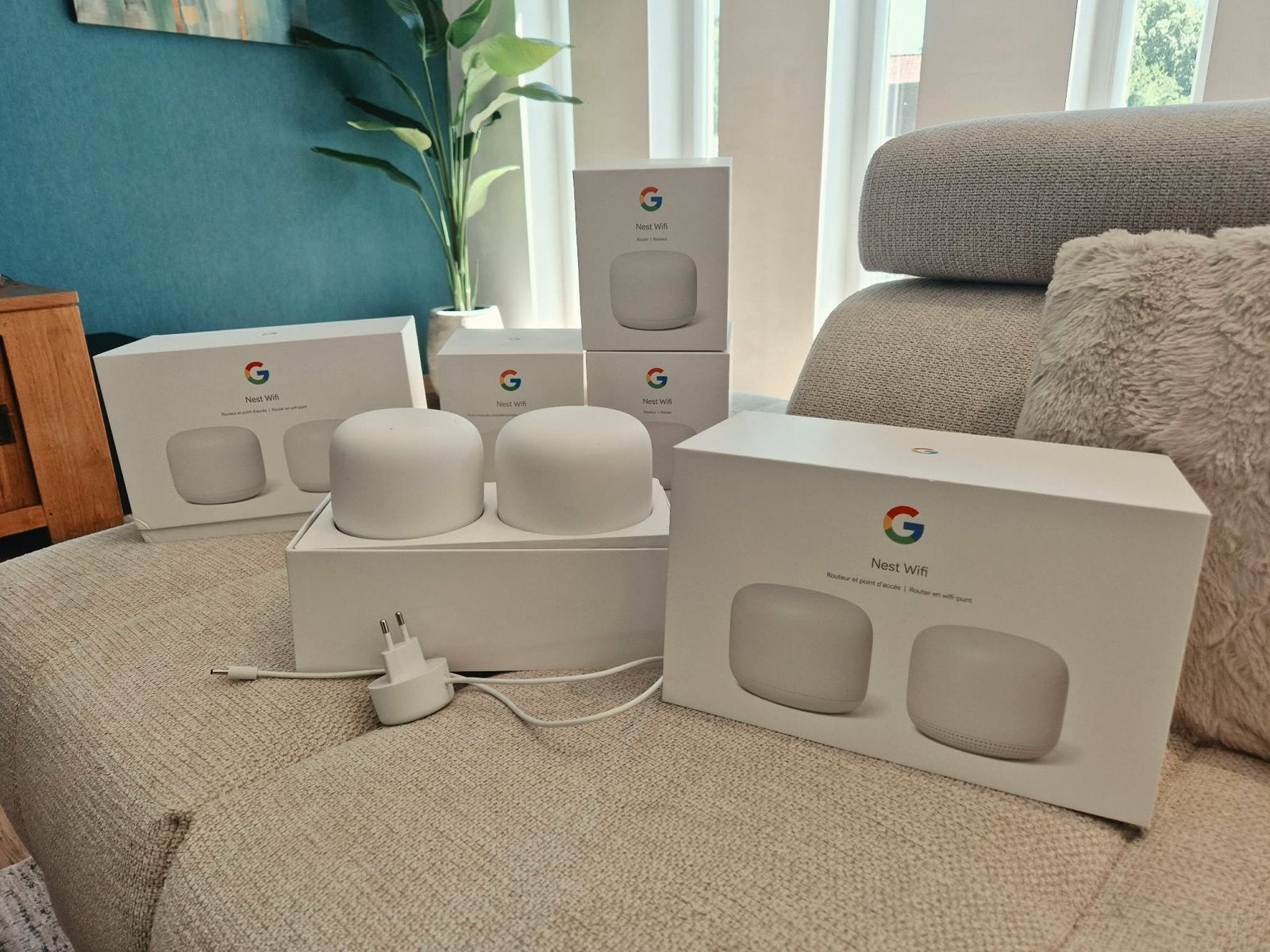 Google Nest Wifi punten en routers, Computers en Software, Netwerk switches, Zo goed als nieuw, Ophalen of Verzenden