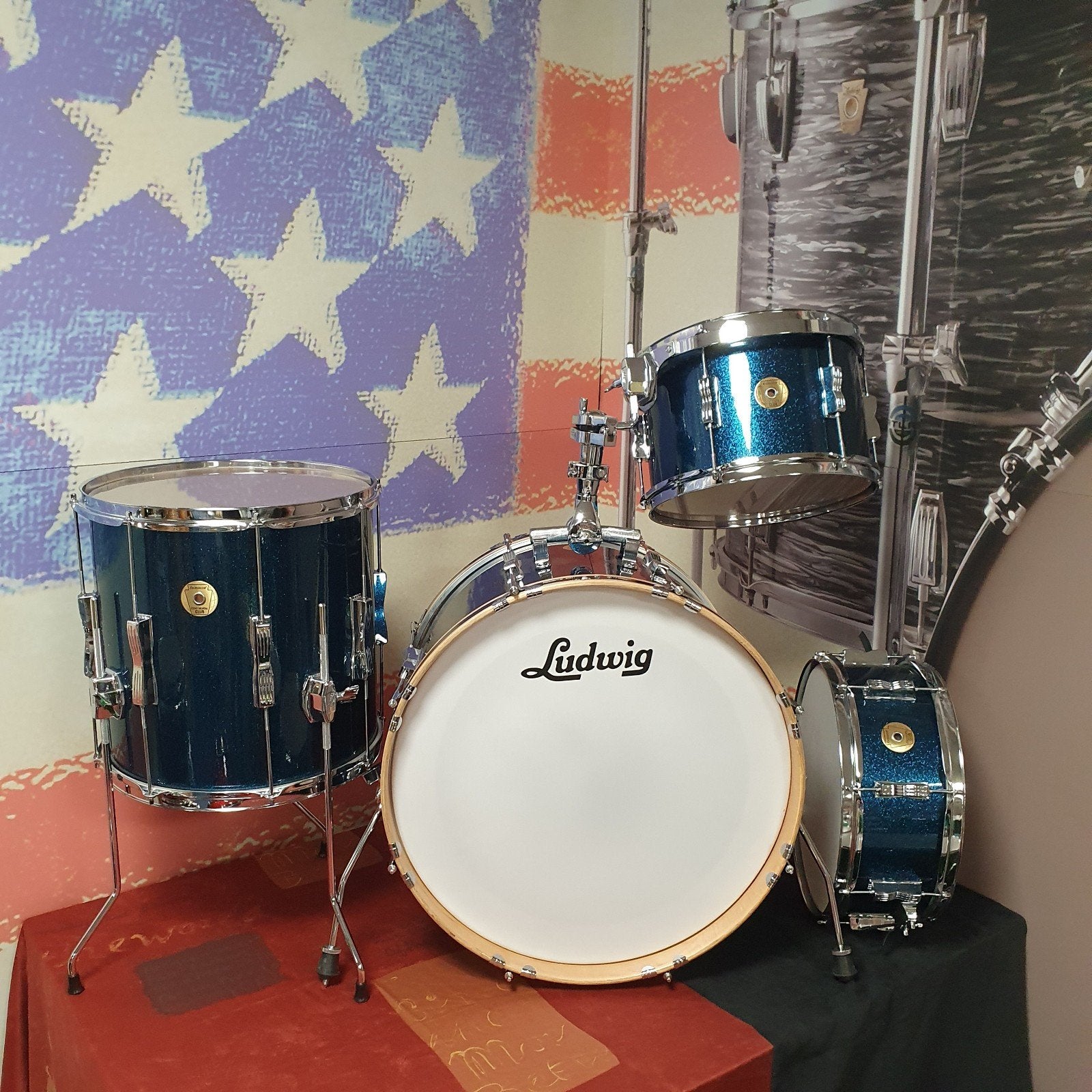 Ludwig Continental Clubdate: blue sparcle, Muziek en Instrumenten, Drumstellen en Slagwerk, Ophalen of Verzenden, Ludwig