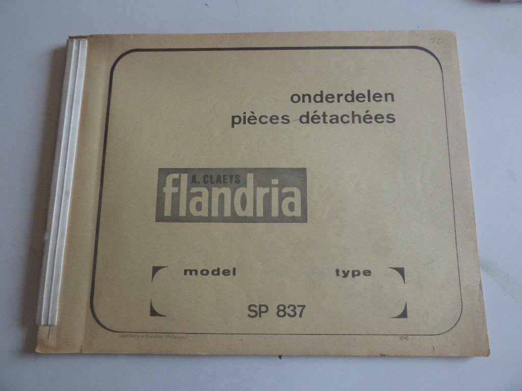 LISTE DES PIÈCES DU FLANDRIA SP 837, Vélos & Vélomoteurs, Enlèvement ou Envoi, Utilisé