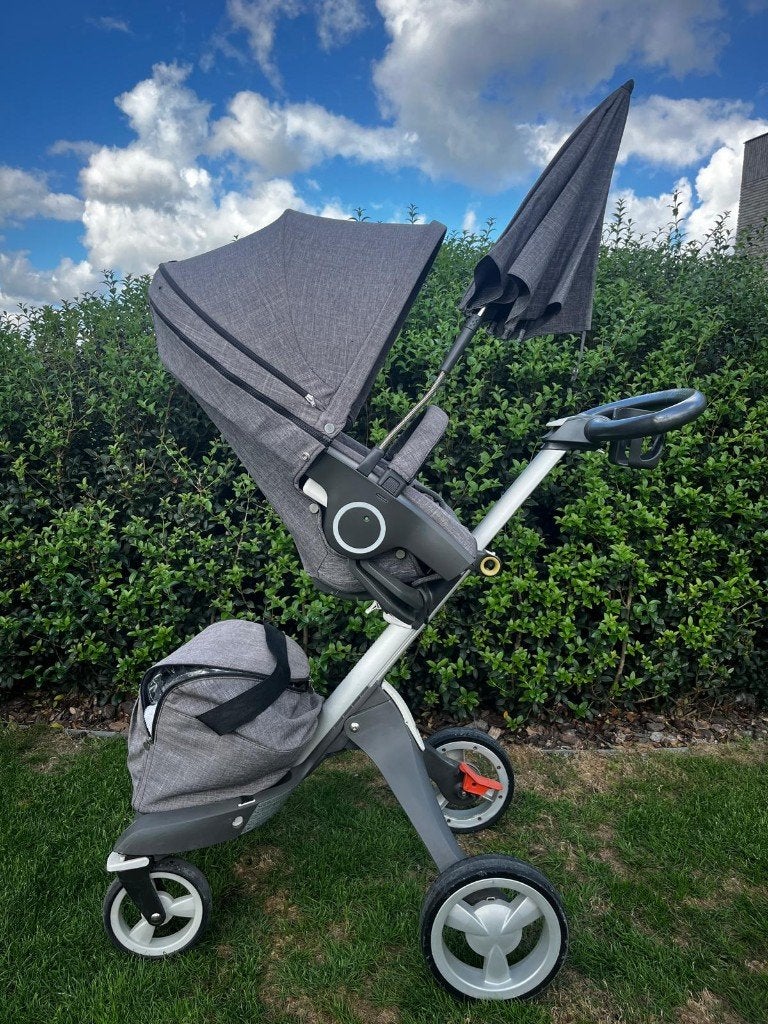 Zeer complete Stokke kinderwagen, Kinderen en Baby's, Gebruikt, Met reiswieg, Ophalen, Kinderwagen