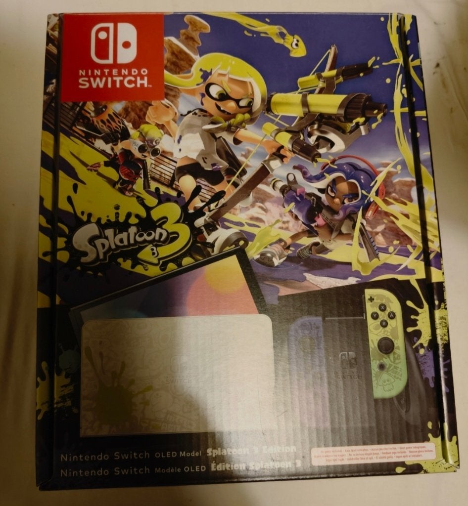 Nintendo Switch Oled Splatoon 3 Editie, Enlèvement, Utilisé, Avec 1 manette, Switch OLED
