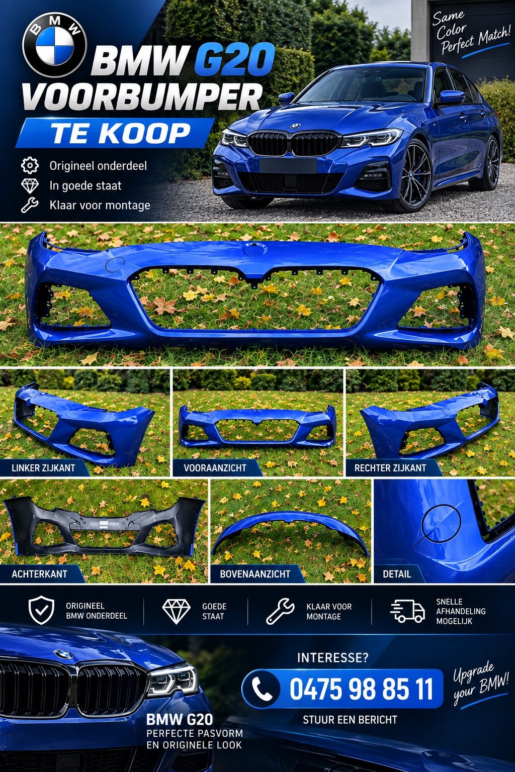 BMW G20 voorbumper., Enlèvement, Utilisé
