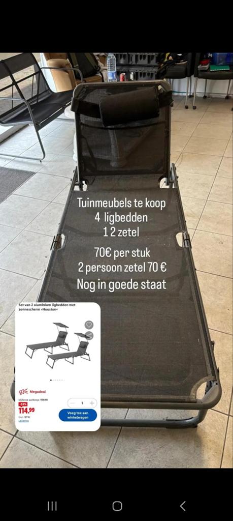 Tuin meubels, Ophalen