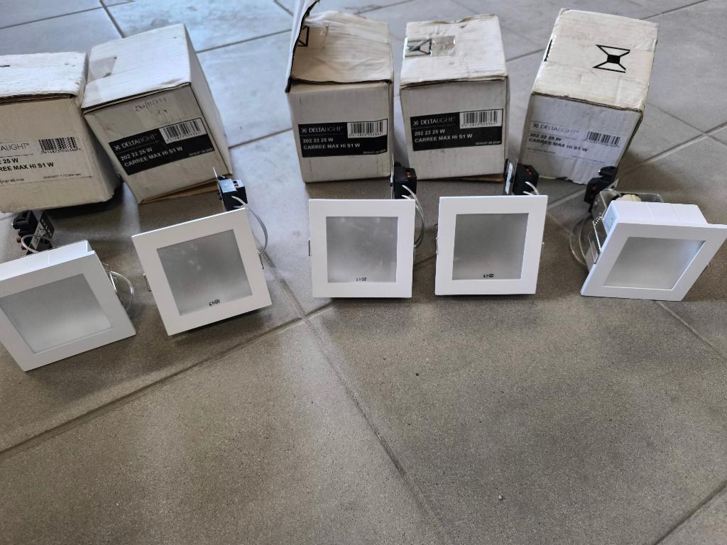 Delta Light Carrée inbouwspots (5 stuks, NIEUW, GU10), Huis en Inrichting, Lampen | Spots, Ophalen, Nieuw, Plafondspot of Wandspot