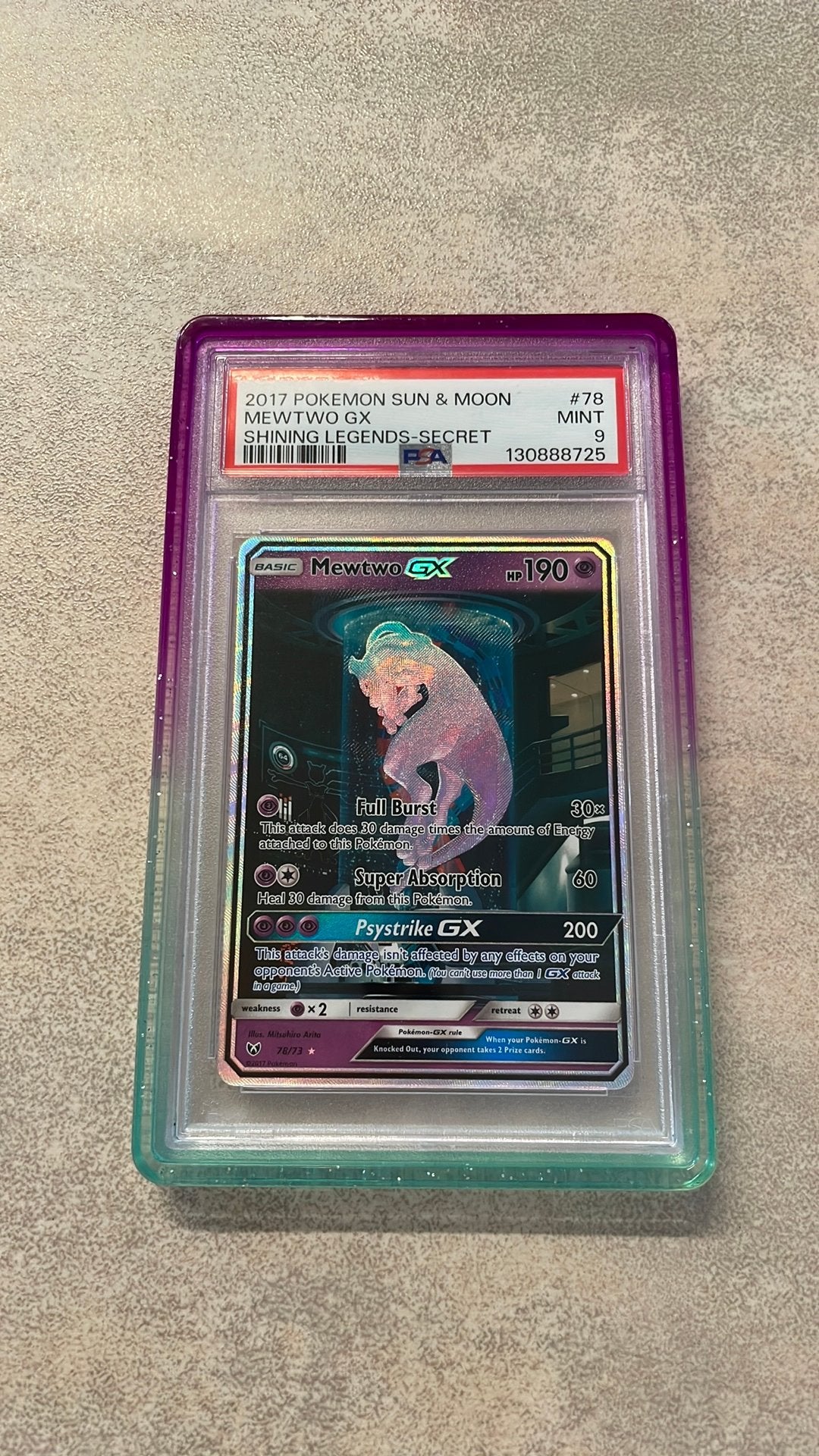Pokemon Mewtwo GX PSA 9, Enlèvement, Neuf, Cartes en vrac