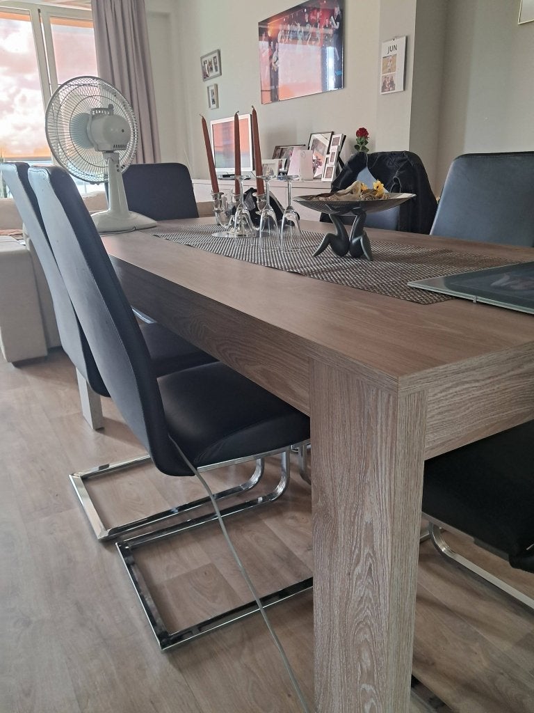 Zetel-commode-eettafel, Maison & Meubles, Salles à manger complètes, Enlèvement, Utilisé, 4 à 6 chaises