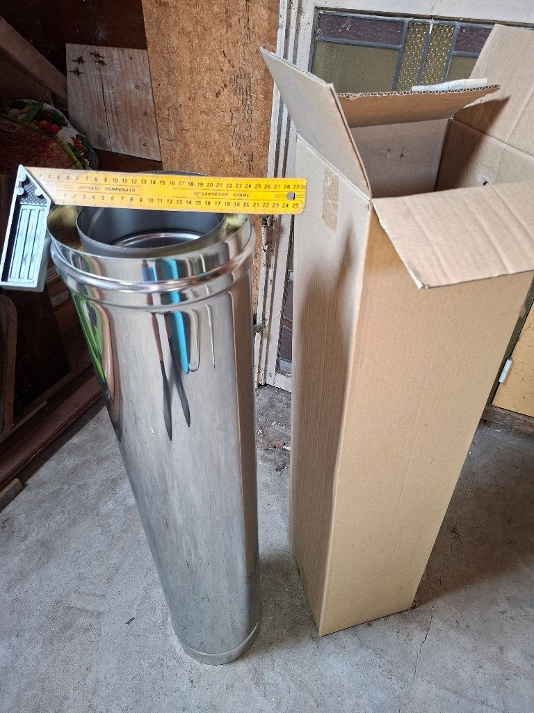 dubbelwandige inox kachelbuizen, Ophalen, Gebruikt, Overige typen, Minder dan 60 cm