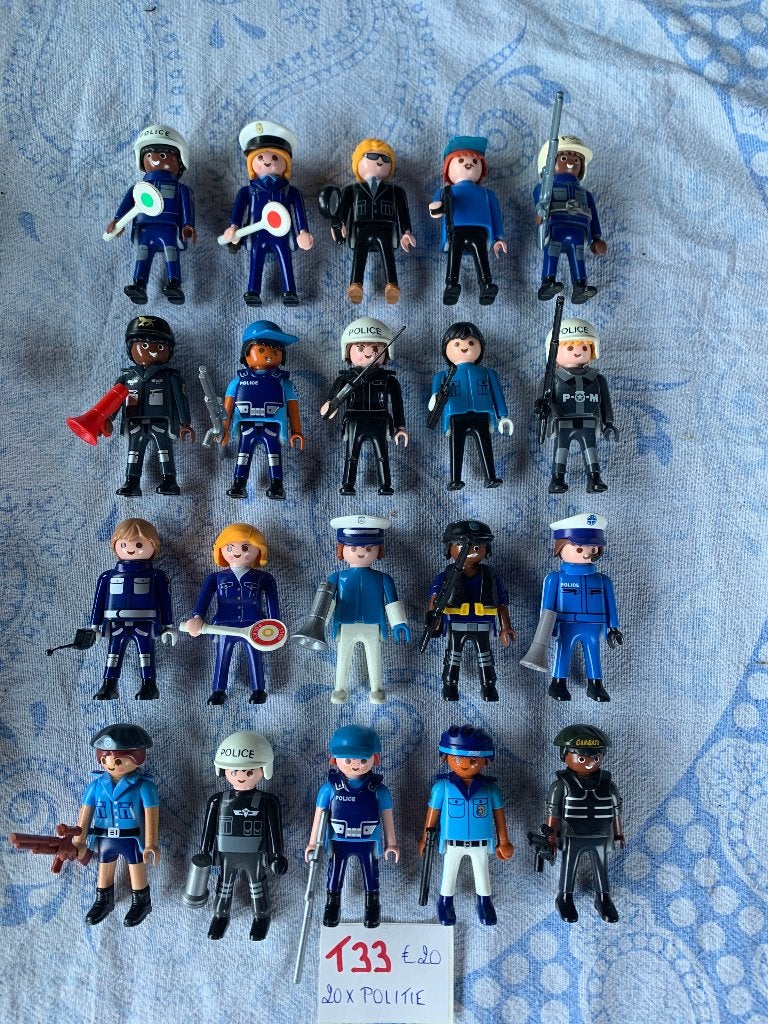 PLAYMOBIL: T33: LOT 20 POLITIEFIGUREN, Kinderen en Baby's, Speelgoed | Playmobil, Losse onderdelen, Ophalen of Verzenden, Zo goed als nieuw