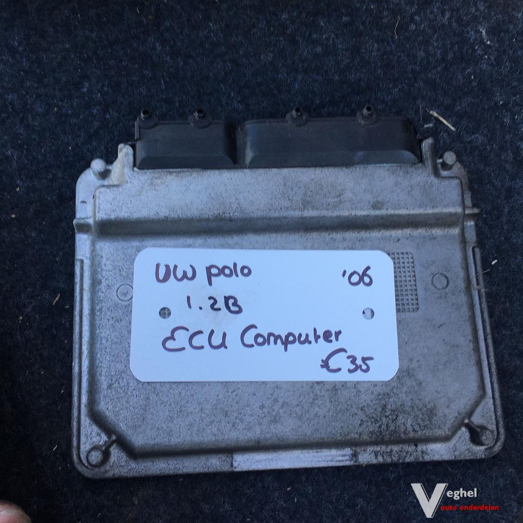 Vw Polo 1.2 B 3 cilinder 3 drs 2007 2500208  ECU  03D 906 02, Gebruikt, -, -, Ophalen of Verzenden