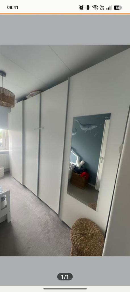 Witte Ikea kast met schuifdeuren, Ophalen